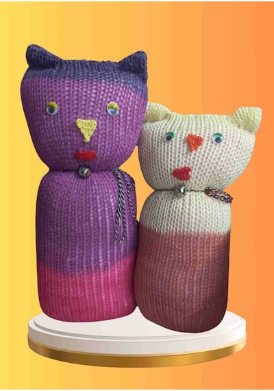 Tıkırık Örgü Yastık Uyku Ve Oyun Arkadaşı Pembeş&minik - 35 Cm-45 Cm Diğer