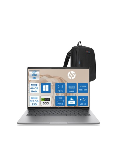 HP Zbook 8 G2i DN5Y7EAP17 Ultra 7 356H 48 GB 512 GB SSD RTXPRO500 14" W11P Dizüstü Bilgisayar + Çanta