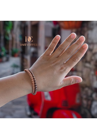 Dmt Copper Home %100 El Yapımı Bakır Bileklik,doğal Antibakteriyel Bakır Bileklik, Sağlık Dostu 2 Li Takım Işıklı Kutulu 84571527