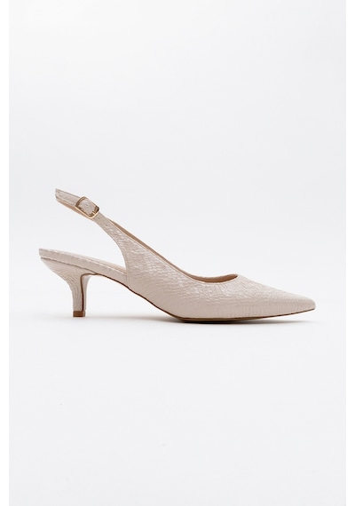 Luvishoes Luvi Shoes Value Bej Desenli Kadın Topuklu Ayakkabı Bej Yılan Bej