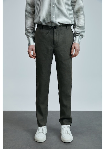 Lufian Karl Smart Erkek Chino Pantolon Slim Fit Yeşil Yeşil 111190350100600 Yeşil