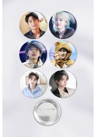 Seventen Çanta Süsü Rozet İğneli Buton Rozet Seti 6 Adet Mingyu Jeonghan Wonwoo Hoshi Vernon Çok Renkli