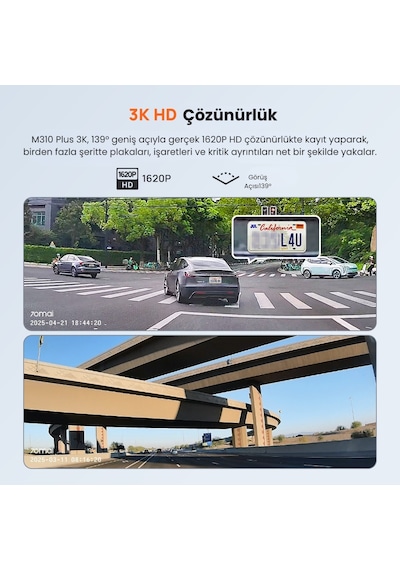 70mai M310 Plus 3K Ön Araç Kamerası