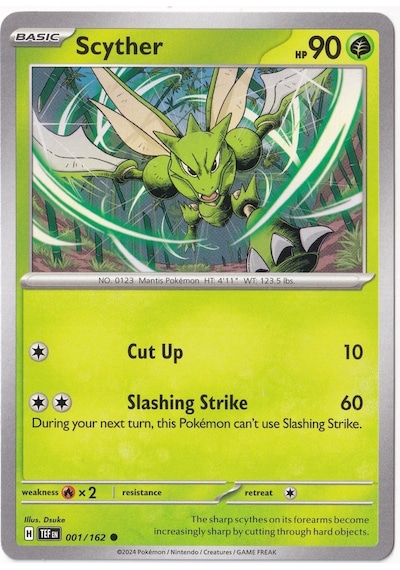 Scyther 001/162 - Temporal Forces - Pokemon Kartı Mint