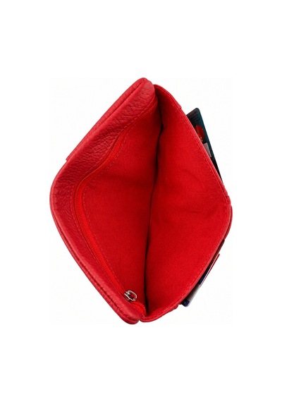 Alphaclub Bag Kadın Çok Bölmeli Kartlıklı Çıtçıt Kapamalı Cüzdan Model 441 Kırmızı