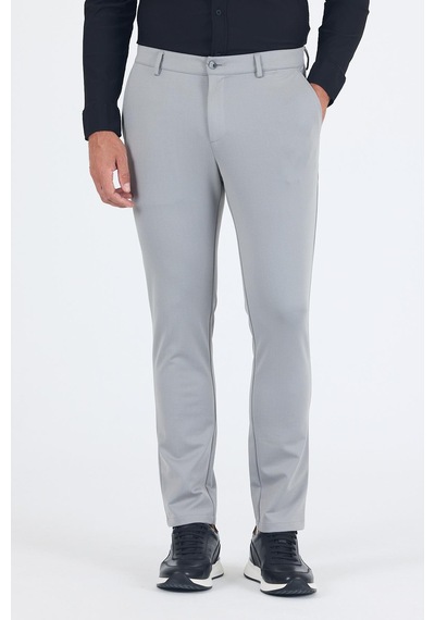 İmza Gri Yandan Cepli Casual Slim Fit Pantolon 1003250163 Gri