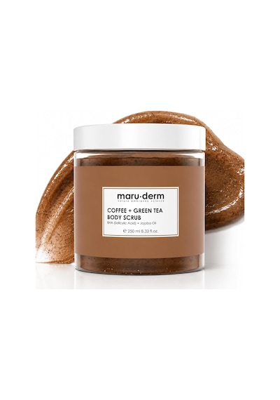 Maruderm Kahve Ve Yeşil Çay Özlü Vücut Peelingi Bha & Jojoba Yağı İle Arındırıcı, Söğüt Kabuğu Özüt