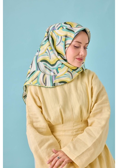 Silk Home Twill İpek Eşarp 11471-40 Lila, Sarı, Butter Yellow