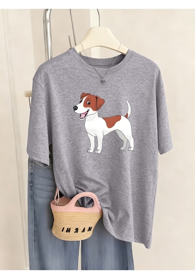 Noıssey Urban Pop Graphic Kadın Tişört Koleksiyonukod 5509 Gri