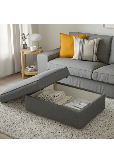 Ikea Bej Rahat Kanepe - Saklama Gözlü Puf