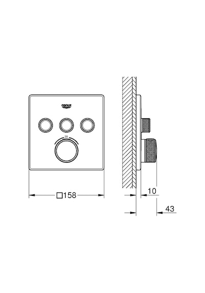Grohe Grohtherm Smartcontrol Üç Noktadan Akış Kontrollü Kumanda Krom