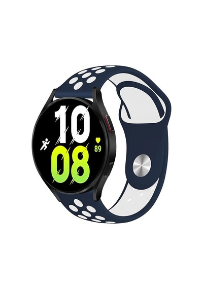 Forzacase Samsung Galaxy Uyumlu Watch Gear S4 46mm  Delikli Silikon Kordon Kayış - Fc137 Lacivert
