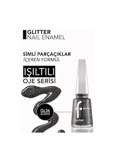 Yoğun Simli Şeffaf Oje - Glitter Nail Enamel - Gl036 -8682536049894
