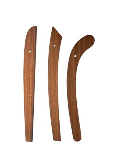 6 Parça Set 3'lü Modelist Riga Cetvel Seti, Modelist Gönyesi, Pistole Cetvel Ve 150 Cm Mezura Diğer