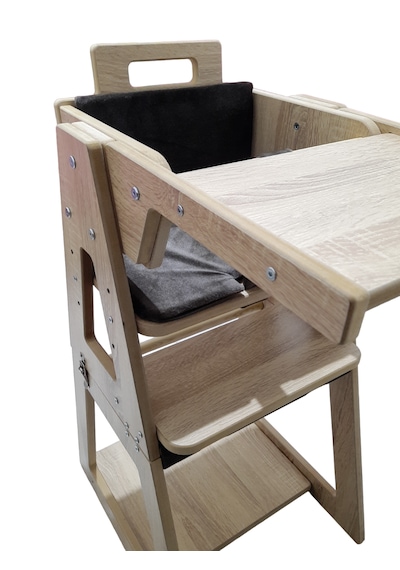 Enna Woden Montessori Mama Sandalyesi Ahşap Mama Sandalyesi Katlanır Mama Sa