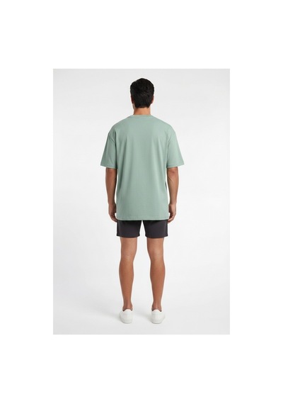Lixa Basic Turkuaz Erkek Oversize T-shirt 141107 Siyah