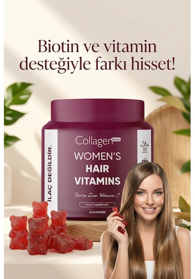 Collagen Forte Gummy Women S Hair Vitamins 60 Tablet