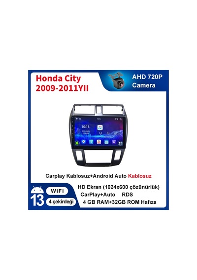 Honda City 2009-2011yıl Carplay 9inç 4-32gb Multimedya