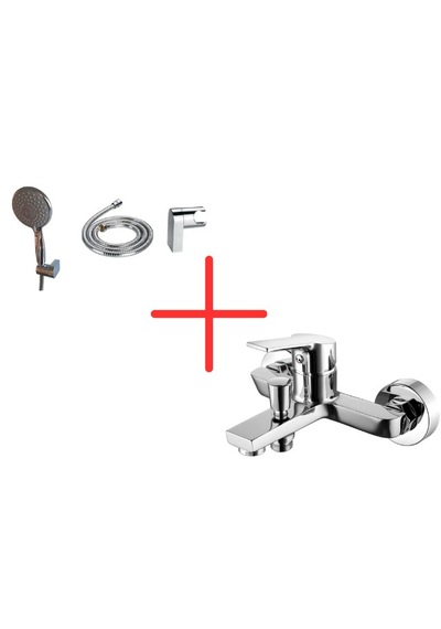 Creavit Sh150-3 Fonksiyonlu El Duşu Ve Ln2500 Luna Banyo Armatürü Krom - Parlak