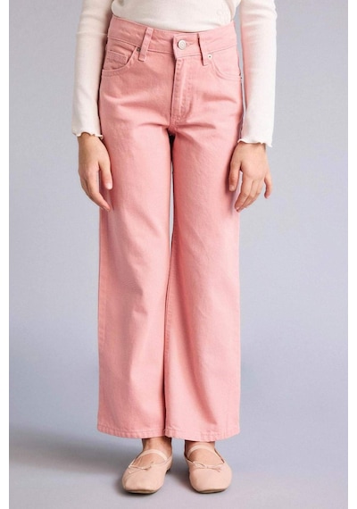 Defacto Wıde Leg Gabardin Pantolon Kız Çocuk G7744a826sppn111 Pembe-pn111