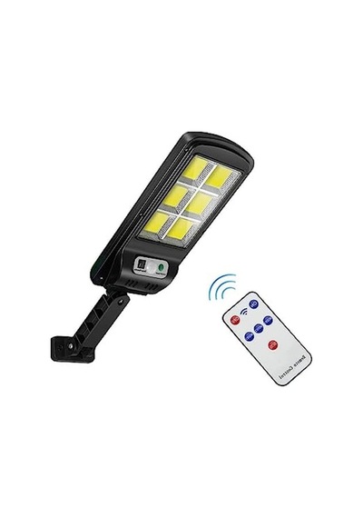 120 Led Güneş Enerjili Bahçe Aydınlatma, Uzaktan Kumanda Özelliği 10 Parça Siyah
