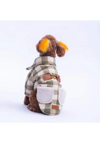Pawstar Yeşil Chicago Checks Küçük Irk Köpek Pofuduk Ceket