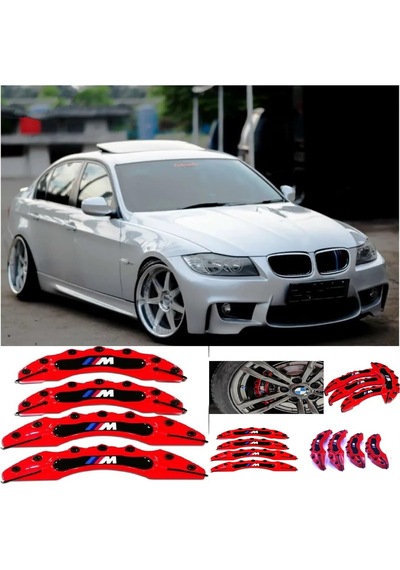Bmw E90 M Logolu Kırmızı 17-18-19-20 Janta Uyumlu 4.lü Kaliper Kapagı