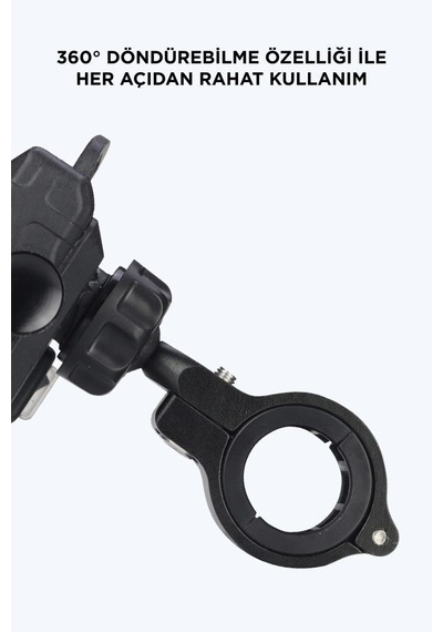 Motor Ve Bisiklet Telefon Tutucu Jx-044 Siyah Siyah