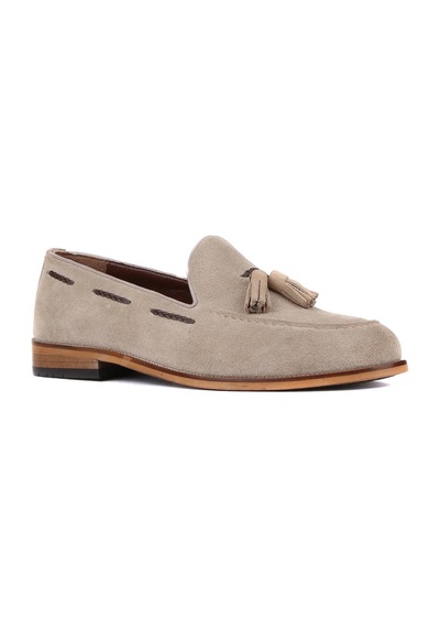 Shoetyle - Bej Süet Deri Erkek Klasik Ayakkabı 250-2350-798-bej