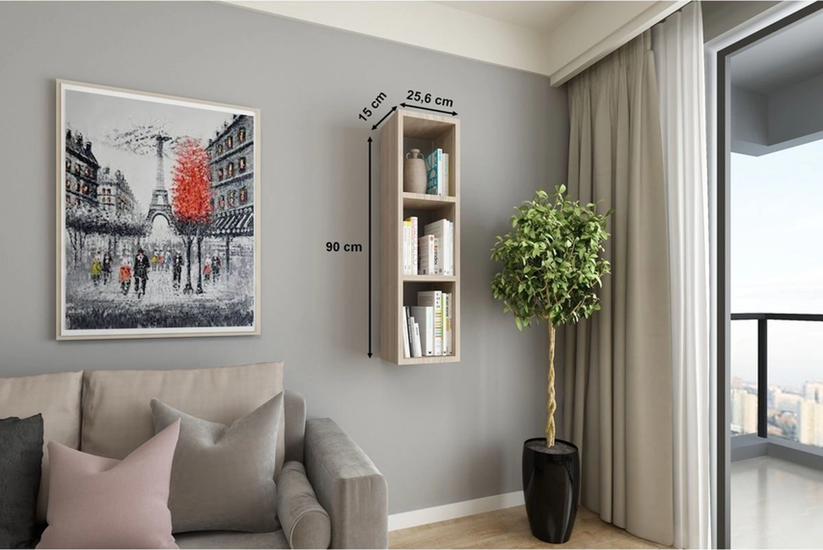 Duvar Rafı Tek Kitaplık 90 Cm Mobilya Cordoba Cordoba