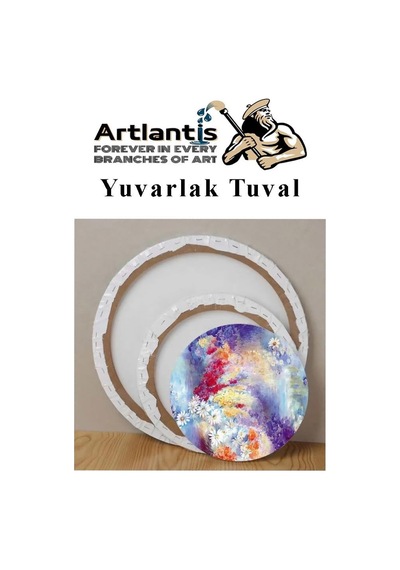 Yuvarlak Tuval 30x30 Cm 1 Adet Arkadan Zimbali Astarli Resim Tuvali Akrilik Boya Yagli Boya Diğer