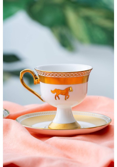Acar Franco 6 Kişilik Kahve Fincanı Takımı - 90 Ml Beyaz