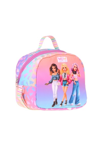 Wow Generation Shine Baskılı Turuncu - Mor Renkli Kız Çocuk Isı Yalıtımlı Okul Beslenme Çantası - W6091