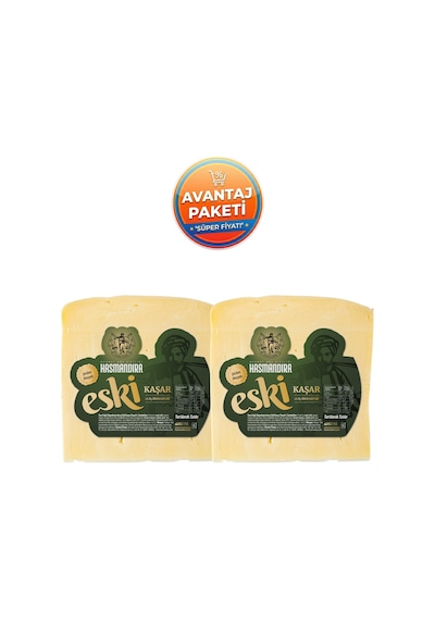 Hasmandıra 12 Ay Dinlendirilmiş Eski Kaşar Peyniri 300 G X 2 Adet Şirden Mayalı Tam Yağlı