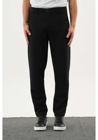 Redline Arden Kışlık Kalın Slim Fit Kemerli Erkek Pantolon Siyah