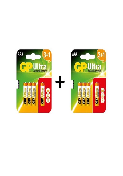 Gp Ultra Alkalin Aaa İnce Kalem Pil 8'li Paket