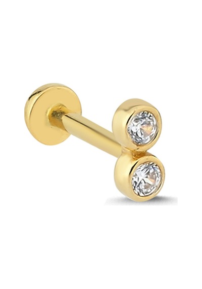 14 Ayar Altın Taşlı Cascata Tragus Küpe