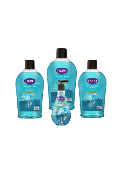 Organik İçerikli Okyanus Tazeliği Sıvı Sabun 1500ml X3 + Sıvı Sabun 500 Ml X1