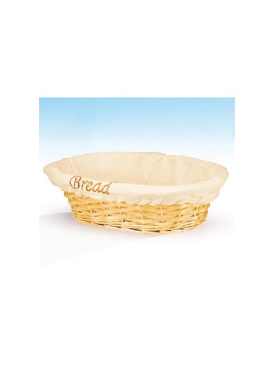Zicco Ekmek Sepeti Bezli Oval 28 x 21 x 9 Cm Krem