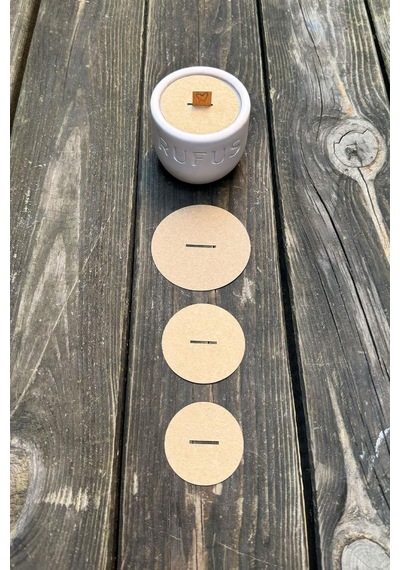 Rufus Concept Mum Toz Kapakları 63mm Çap 20mm X 2 Mm Fitil Boşluğu 50 Adet