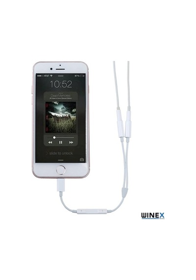 Winex 2In1 Lightning To Double 3.5Mm Jack Adaptör
