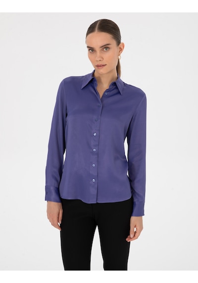 Pierre Cardin Kadın Mor Gömlek Desenli 50318229-vr038 Mor