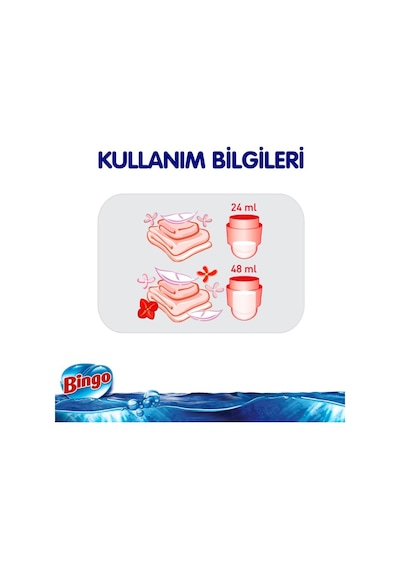 Bingo Soft Konsantre Çamaşır Yumuşatıcısı Lovely 4 x 1440 ML