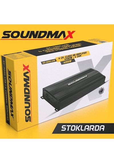 Soundmax Anfi 4000 Watt Sx-3200.4Ab Anfi Bas Kontrol Aparatlı