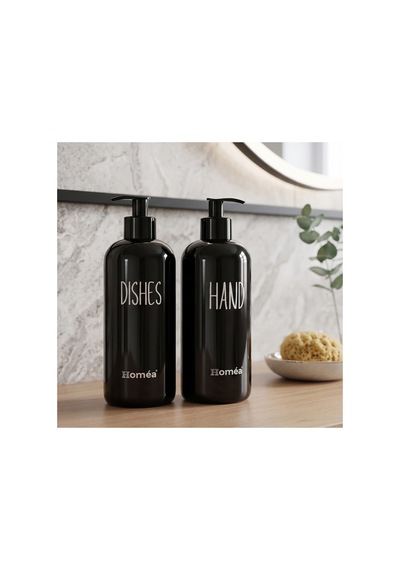 Homea Hands Dishes Sabunluk Siyah Renk Şık Ve Modern Mutfak & Banyo Sabunluk, Sıvı Sabunluk