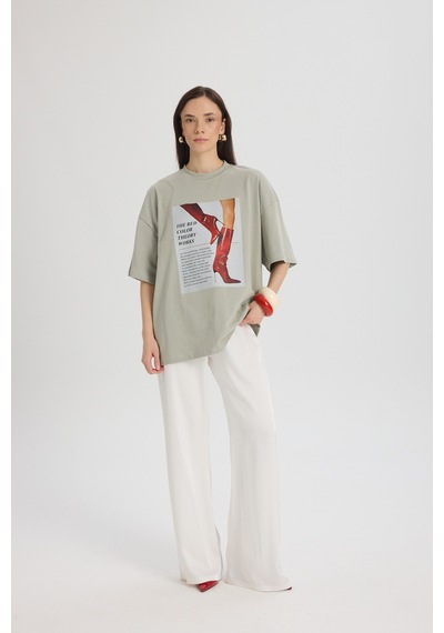 Mai Studios Co. Theory Oversize Gri T-shirt Gri