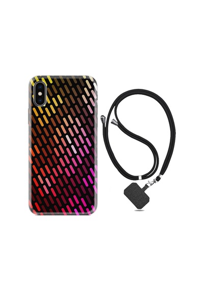 Apple Uyumlu iPhone XS Max Kılıf Boyun Askılı Line Neon 2 1842