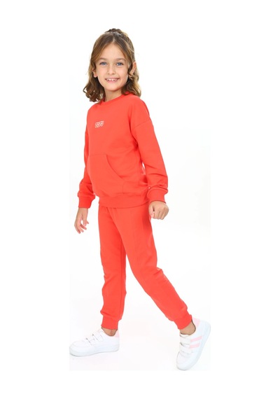 Toontoy Kids Toontoy Kız Çocuk 2'li Takım Nakış Baskılı Bisiklet Yaka Cepli Sweatshirt & Beli Paçası Ribanalı Jogger Eşofman Altı - 2 İplik Nar Çiçeği Toontoy Kids Toontoy Kız Çocuk 2'li Takım Nakış Baskılı Bisiklet Yaka Cepli Sweatshirt & Beli Paçası Ribanalı Jogger Eşofman Altı - 2 İplik Nar Çiçeği