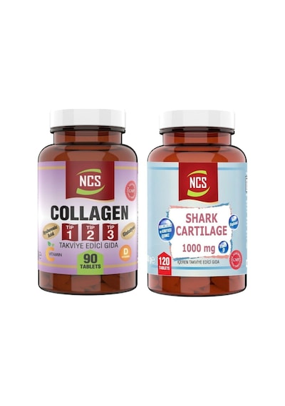 Kollajen Tip 1-2-3 90 Tablet & Shark Cartilage 120 Tablet