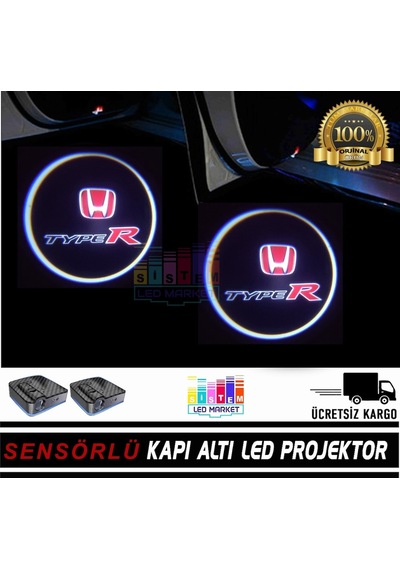 Honda Typer Araçlar Için Pilli Yapıştırmalı Kapı Altı Led Logo (488661047)